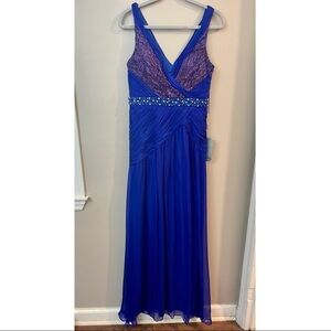NWT Nina Austin Royal Blue Gown